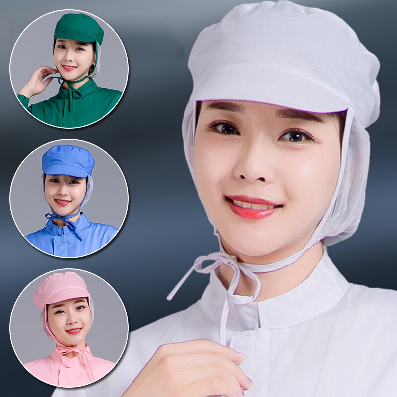 Unisex Mesh Visors Caps Kitchen Restaurant Bakery Waiter Chef Work Wear Hat Men Women Breathable Factory Workshop Caps