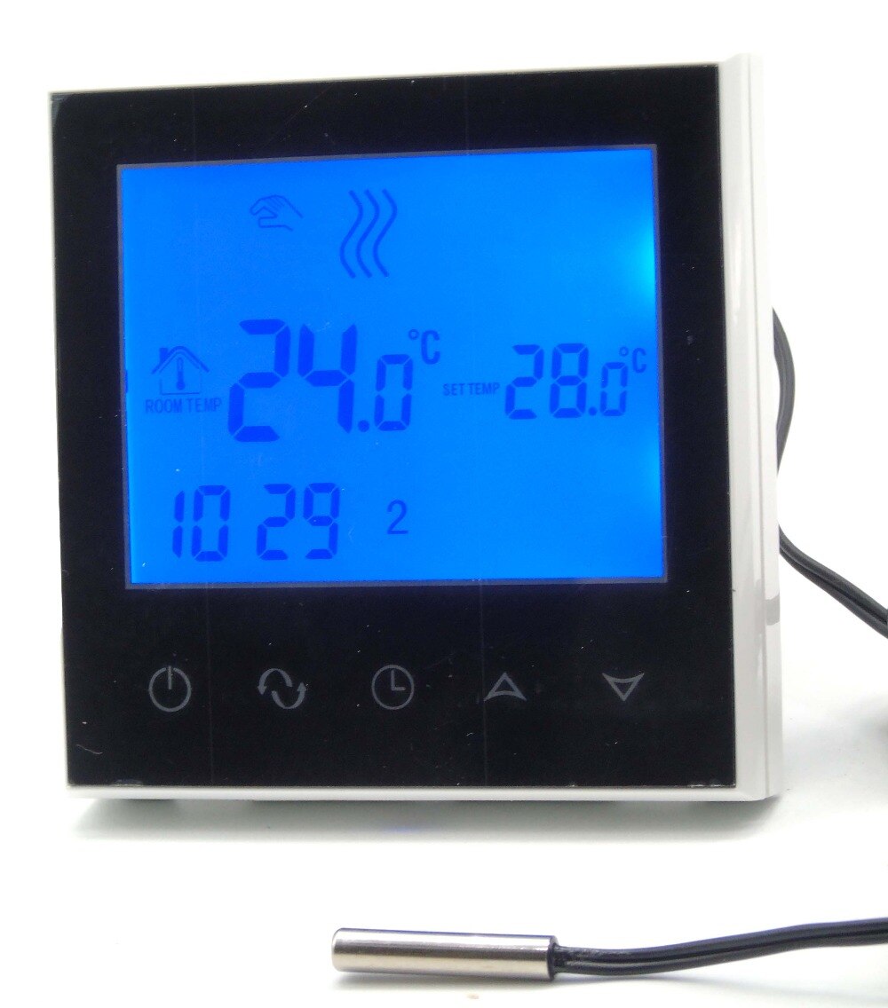 Termostato para calentador de agua eléctrico programable táctil LCD EU