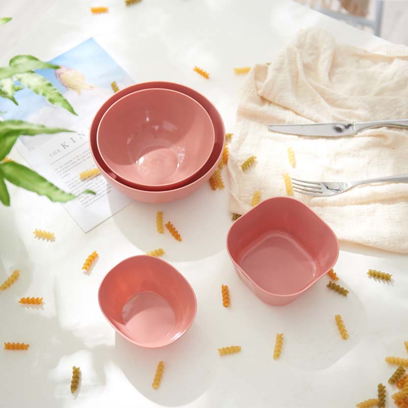 Household square plastic fruit vegetable salad bowl kitchen pot snack dried plate simple style