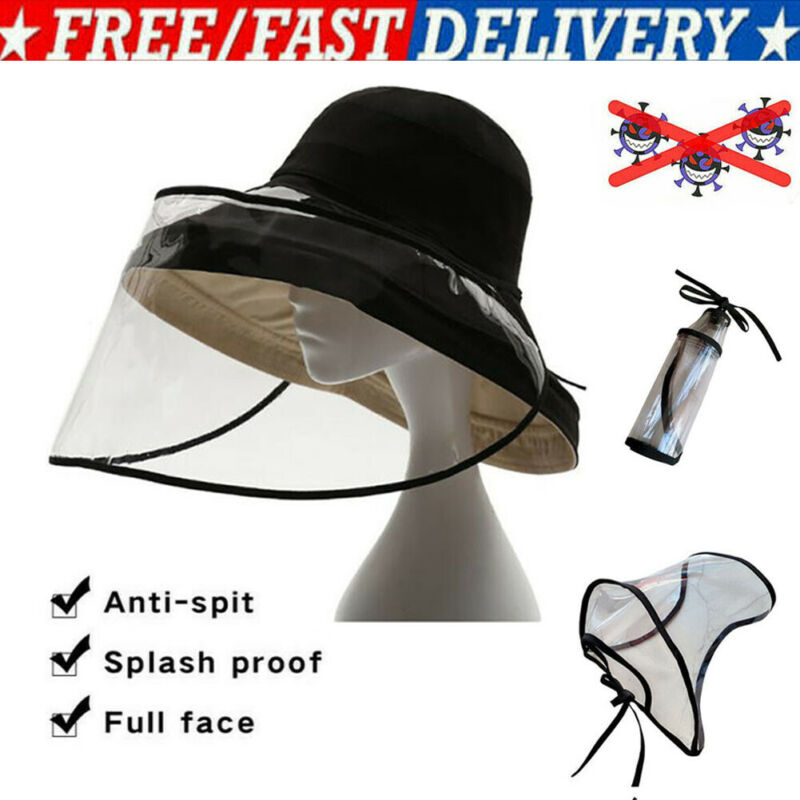 A Adjustable Anti Droplet Full Face Covering Cap Protective Cover Shield Bandage Hats Caps
