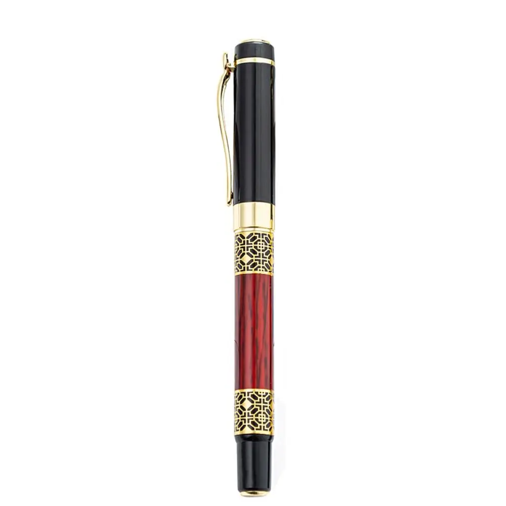 Bolígrafo De Metal de lujo, pluma estilográfica de firma de negocios, herramientas de escritura de para estudiantes, bolígrafo de Gel de tinta azul/negra para la escuela y la Oficina: Blanco