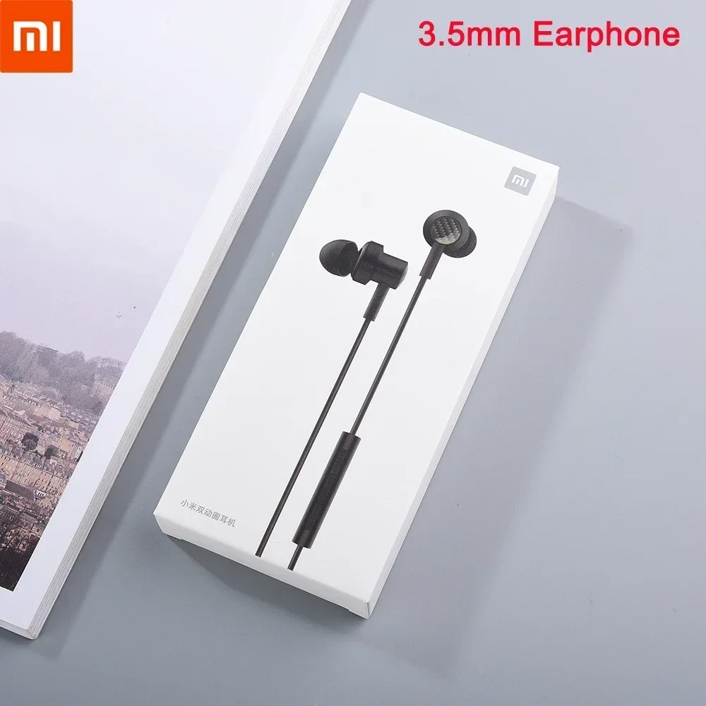 Original Xiaomi Dual dynamisch Treiber in-Ohr-Kopfhörer passiv Geräuschunterdrückung Magnetische Ohrhörer Unübertroffenes hoch-Definition-Audio-