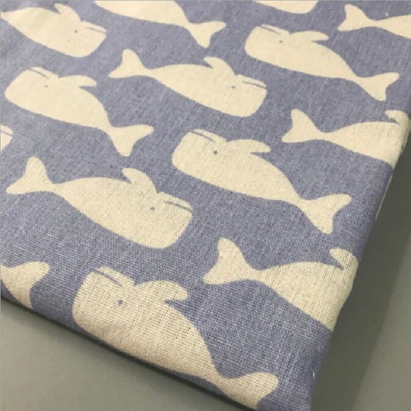 Beluga Gedrukt Canvas Stof Linnen Katoen Stof Diy Naaien Gewatteerde Thuis Decoratie Slijtvaste Textiel Stof