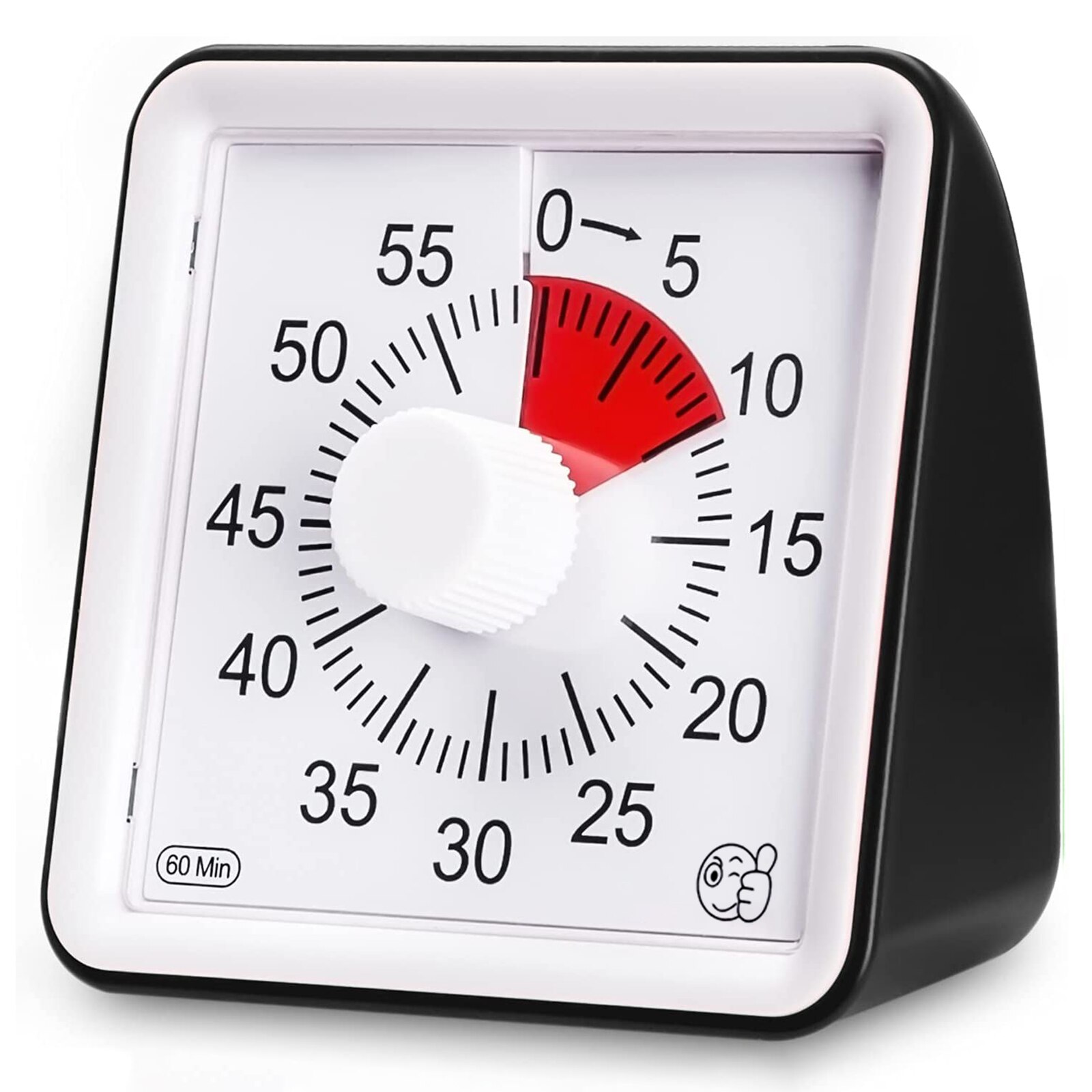 60-Minute Visual Timer, Classroom Countdown Clock, Silent Timer for Kids and Adults, Time Management Analog Timer Kitchen Gadget