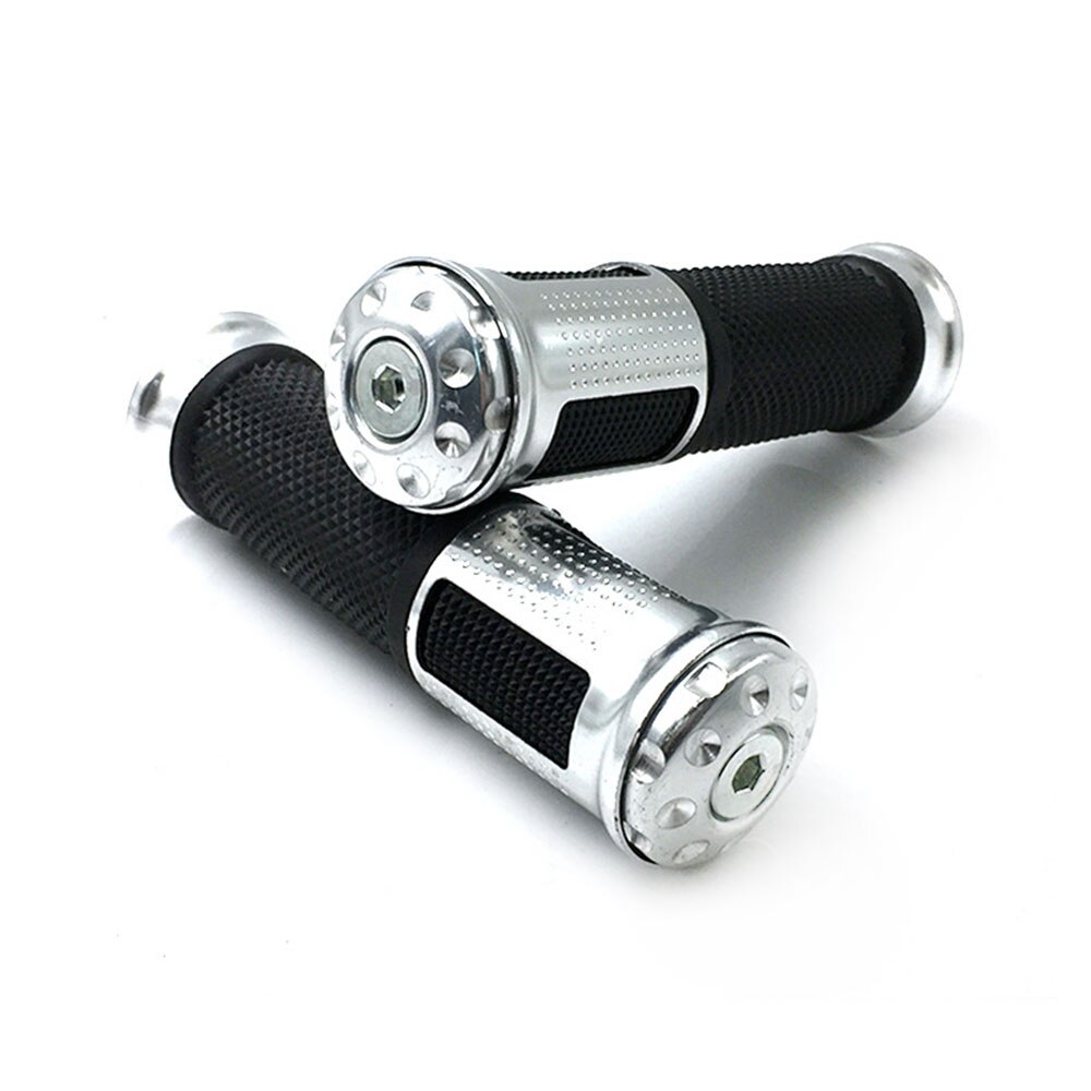 Motorcycle Anti-slip Handlebar Rubber Hand Grips Cover Modified Handle For Motorbike Motocross Dirt Bike Handle Covers: silver