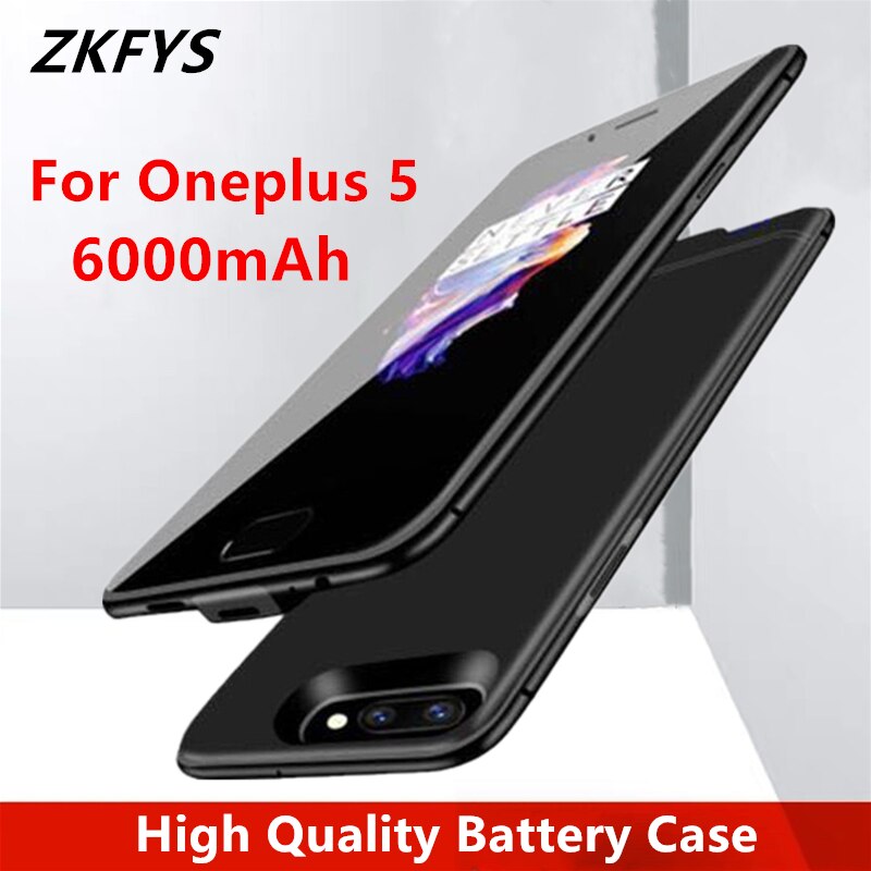 Zkfys Power Bank Case Voor Oneplus 5 Acculader Gevallen 6000Mah Metalen Frame Power Bank Cover Externe Batterij Opladen case