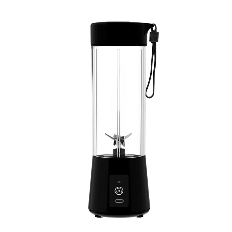 Juicer 6 Blades Blender Draagbare Usb Draadloze Mixer Elektrische Juicer Machine Ijs Smoothie Vruchtensap Mixer: black