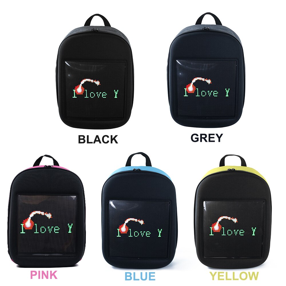 LED Display Screen Backpack Outdoor Dynamic Advertise Backpack DIY Wireless LED Walking Advertising Backpack APP control Screen