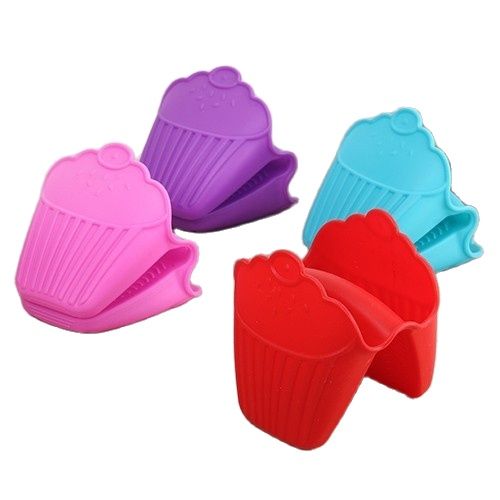 Siliconen Keuken Handschoen Oven Houder Brandwerende Non-stick Gebruiksvoorwerp 2 Stuk Rood Paars Blauw Roze Kleurrijke