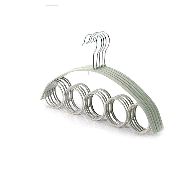 Cintre pour écharpe en PP, 1 pièce, organisateur pour foulard, cercles en plastique, cravate de cou et ceinture: green-A