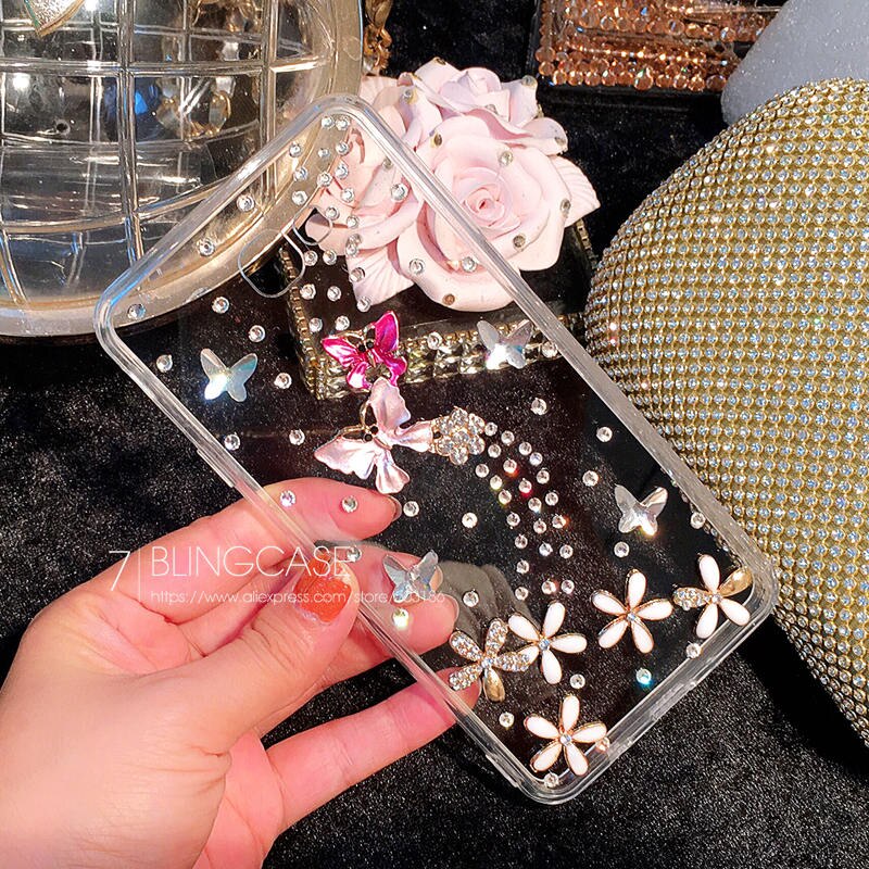 Vlinder Diamond Rhinestone Case Cover Voor Oneplus 6 3 3T 5 5T 7 7T Pro Een Plus 3 5 6 6T 7: For Oneplus 3T / 2