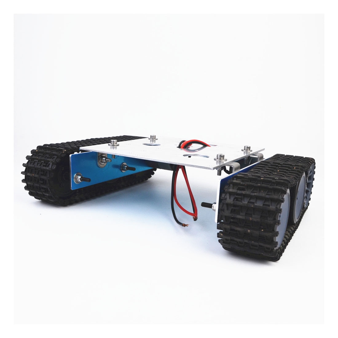 Aluminiumslegering diy tank robot larve køretøjs platform monteringssæt til arduino