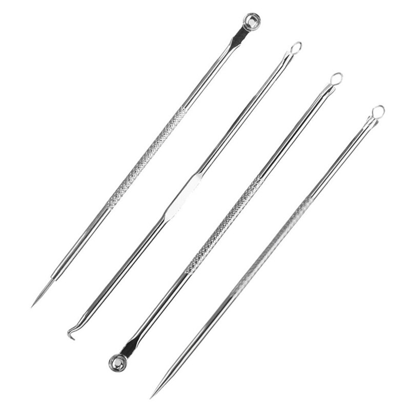 1 set snijplottermesjeshouder, snijmessen en 4 stuks dubbele acne-acne-knoppenverwijderaar en acne-naaldenset