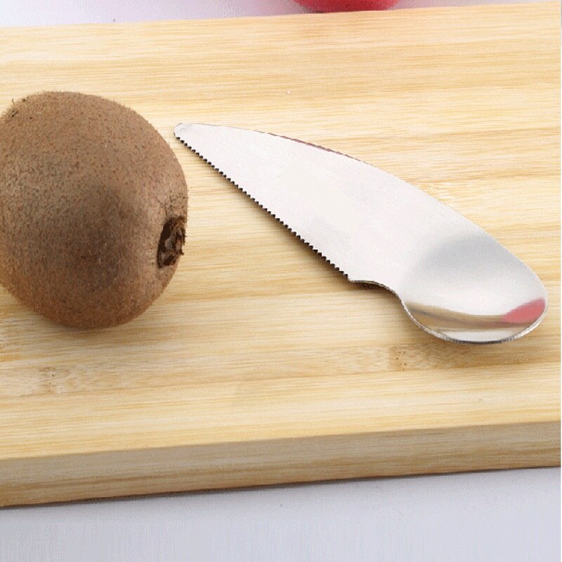 2 in 1 rostfritt stål kiwi grävsked skopa fruktkniv skärare skalare skärare frukt & grönsaker verktyg kök prylar
