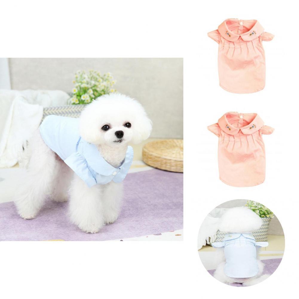 Camisa para mascotas, ropa duradera de Color sólido, ajustada