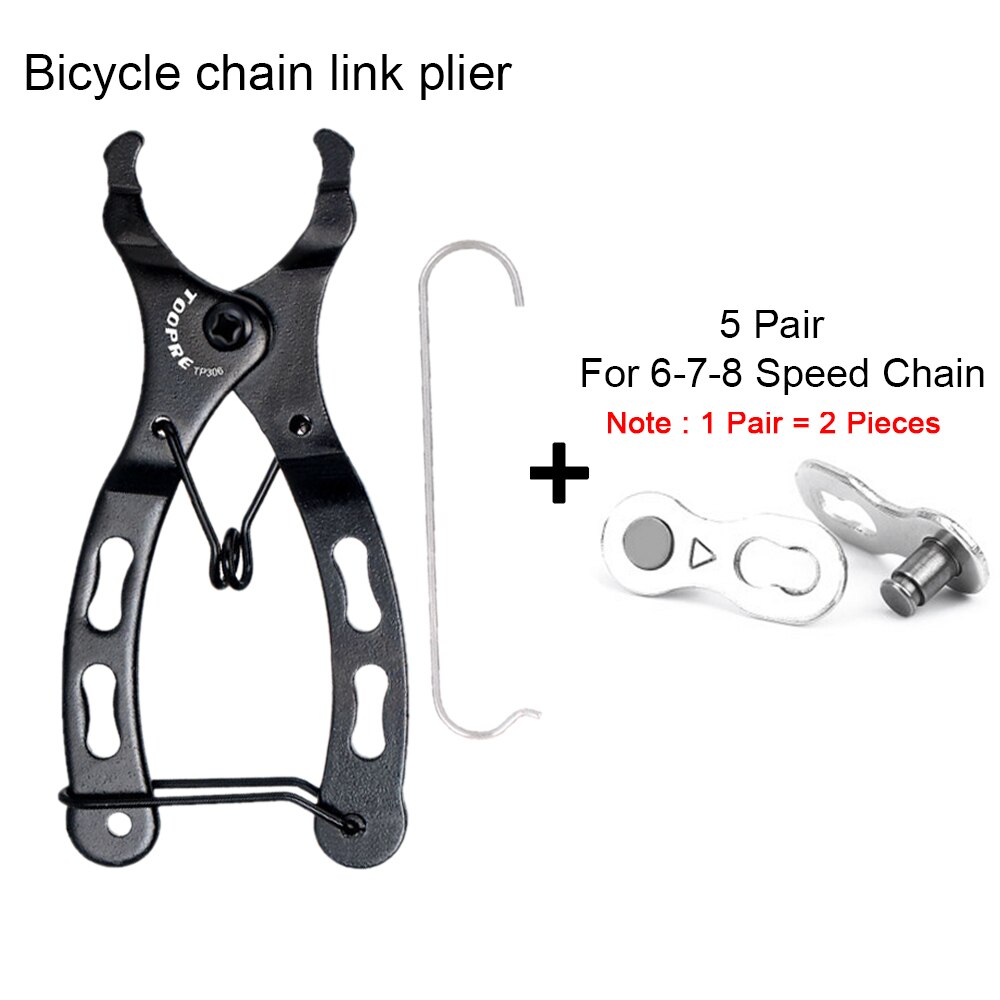 Mini Bike Chain Tang Quick Link Reparatie Tool Mtb Road Fiets Ketting Klem Snelkoppeling Knop Mount Magie Gesp tool Kit: Set 2