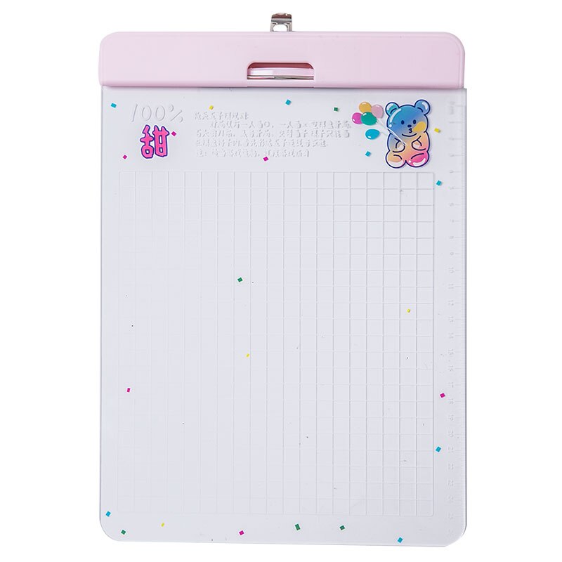 30*21cm Cartoons Series Writing Board Clip Stationery A4 Paper Acrylic Pad Splint Transparent daisy Clipboard School Supplies