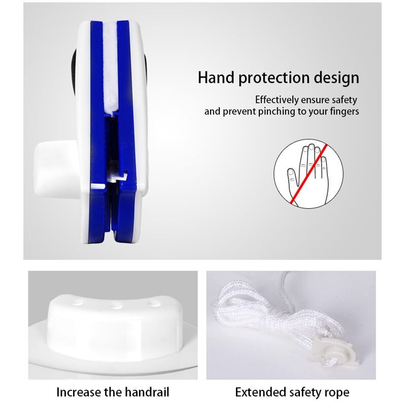 Useful Magnetic Window Cleaner Double Side Glass Wiper Useful Surface Brush Wipe Glass Blowing Magnetic Glass Rub Brush