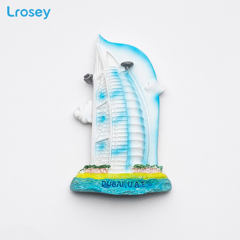 Fridge magnet souvenir Greece Paris Resin refrigerator Magnetic sticker Dubai Sydney home decor kitchen decoration accessories: Dubai