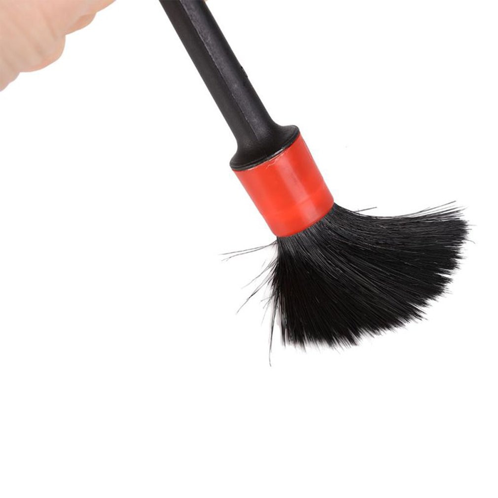 5PCS Multi-Functional Car Detailing Brushes Car Wash Slit Brush Clean Seat Detail Brush Natural Boar Hair Brushes