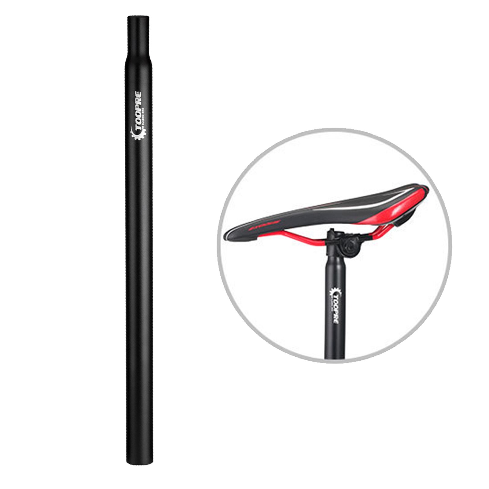 Rigid Bike Seatpost Aluminum Alloy Micro Adjust Bicycle Seat Post Rod Parts: Purple