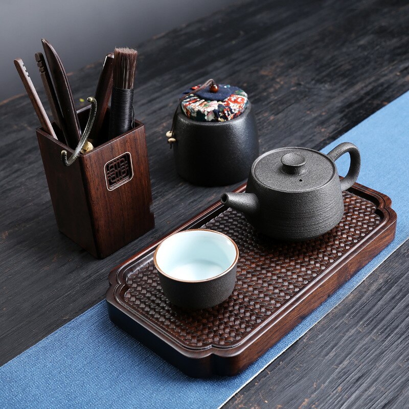 Blackwood Tea Table Mini Small Tea Tray Solid Wood Full Version Home Bamboo Mat Log Tea Tray