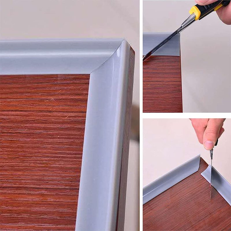 Rubber Silicone Shower Barrier Water Stopper Bathroom Waterproof Strip Water Retaining Strip Bendable Door Bottom Sealing Strip