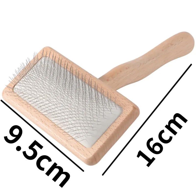 Hondenborstel Houten hondenkam Dierenhaarverwijderaar Hondenverzorgingsborstel Kattenhaar Knoopkammen Comfortabel handvat Hondenkam Accessoires voor huisdieren: Black