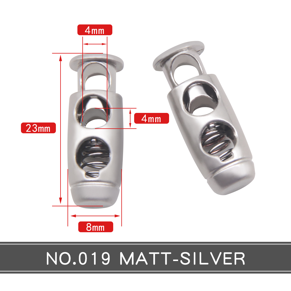 10 stk vintage sølv gunmetal guld ledning lås vippe metal stopper gør-det-selv beklædning syning beklædningsgenstand tilbehør klemme stop: No019 mat sølv 710