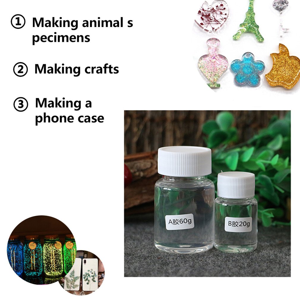 Ultra-transparent AB Crystal Glue Two Component Epoxy Resin Sealant Quick Drying