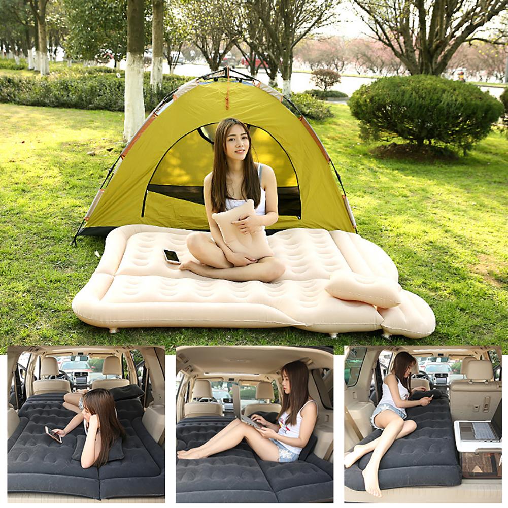 Inflatable Car Air Bed Car Bed Car Travel Mattress Car Air Mattress Travel Bed Soft Sleeping Pad Bed Camping Car Accessory