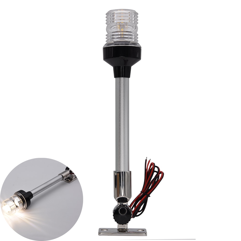 6 12 tommer fold ned led bådnavigationslys til yacht marine hækankerlys 12 ~ 24v sejlsignallys 4000 ~ 4500k ru skib
