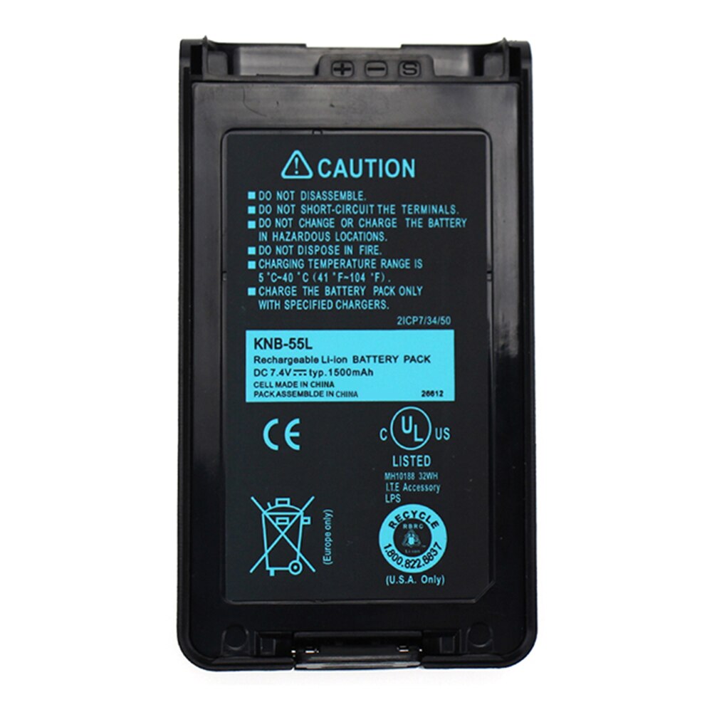 2x Pack - KNB-55L Batterie Ersatz (1500mAh, 7,4 V, Li-Ion) für Kenwood TK-3360 TK-3160 TK-2170 KNB-57L TK-3173 TK-3170 NX-320