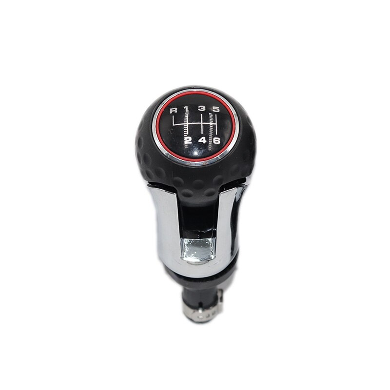 Cromo pomo de cambio de marchas para coche palanca Gaitor de arranque cubierta para VW GOLF 4 IV MK4 GTI GTD R32 Bora Jetta Golf 5 V MK5 A5 6 MK6 7 MK7: 6 speed