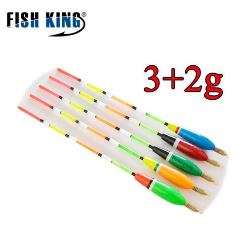 Vis koning dobbers visgerei visdobber dobbers set wobblers gemengde kleur uitrusting lood karper beetmelder signaal 180503: 004