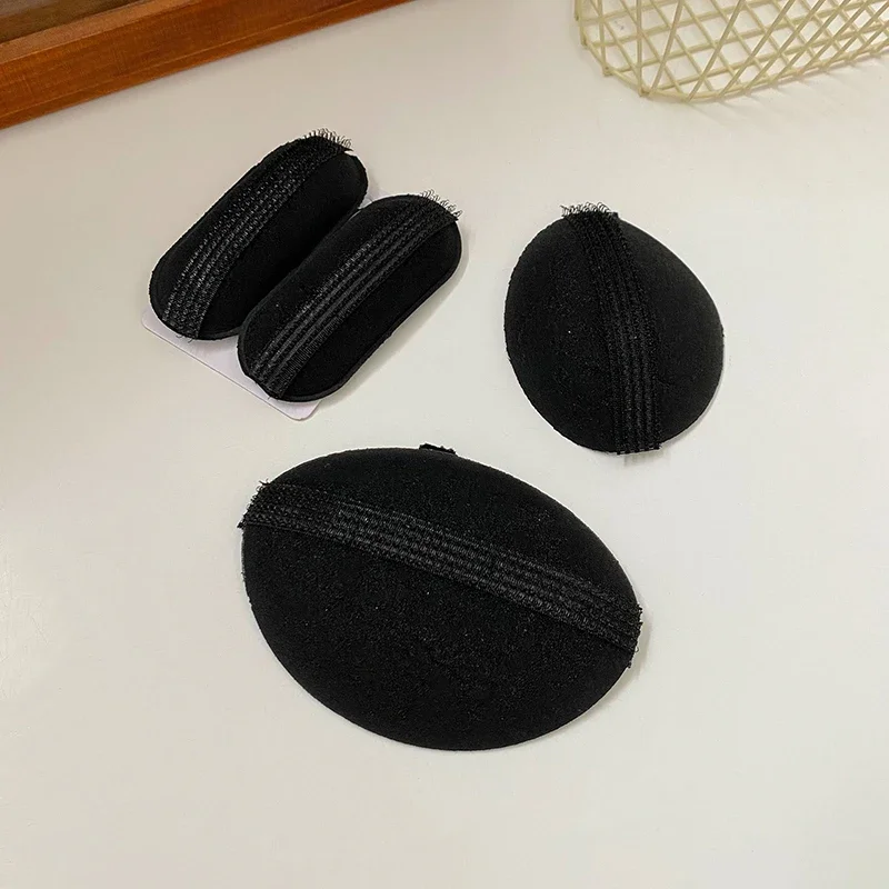 1 Juego de cojín para cabeza de pelo Puff, Base de pelo de volumen Invisible, pinza para el pelo esponjosa, almohadilla de esponja, moño, herramienta de Peinado DIY para mujeres y niñas