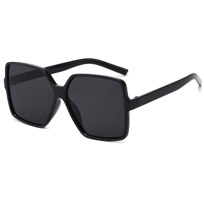 Gafas de sol de marco cuadrado grande para mujer, lentes de sol de que combinan con todo,