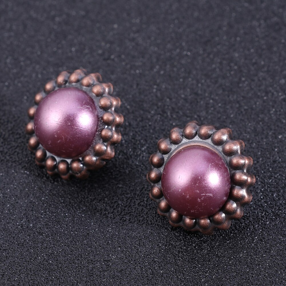 20PC Paper Fasteners Vintage Round Pearl DIY Metal Brads Crafts Split