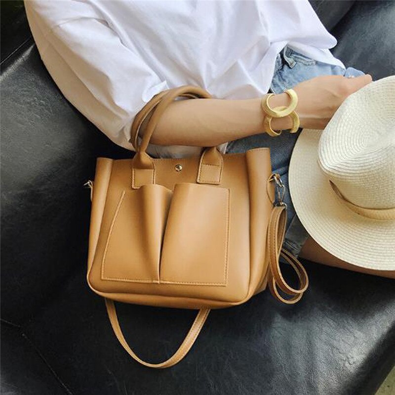 Pu leren laptoptas, eenvoudige handtassen, bekende merken, dames schoudertas, casual grote tas, vintage dames crossbody tassen