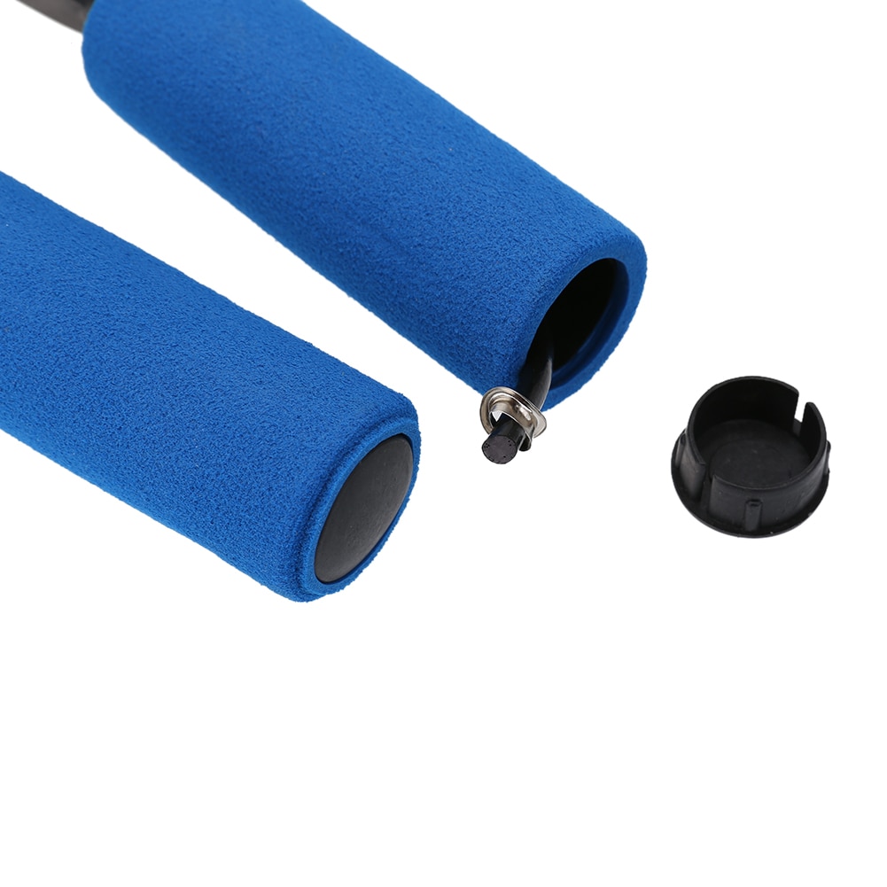 Justerbart hoppereb bærbare pvc sjippetove fitness træning træningsudstyr skumhåndtag springtråd voksne
