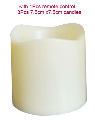 1/3 PCS Electronic Candle Flameless 12 Colors LED Changing Candles Night Light Timing Remote Control Simulation Candle Wedding: 3 Pcs 7.5X7.5