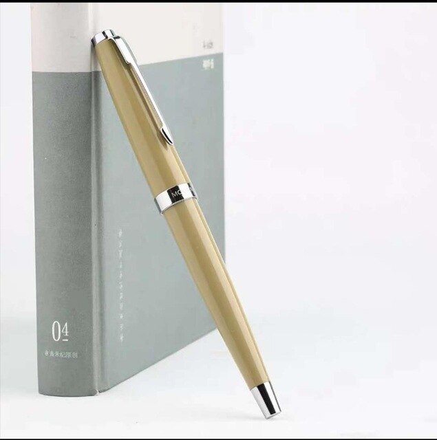 Moonman 80s Fountain Pen Ink Pen Semi Exposed Fine Nib Converter Filler Stationery Office school supplies Writing Pens: Yellow