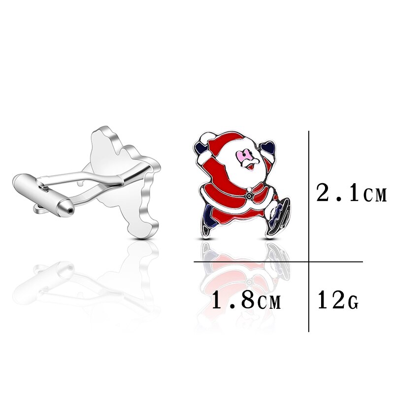 Claus Men's Novelty Cuff link Cufflinks Mans Suit Accessories Jewellery Luxury Shirt Christmas Day Pattern Cufflink