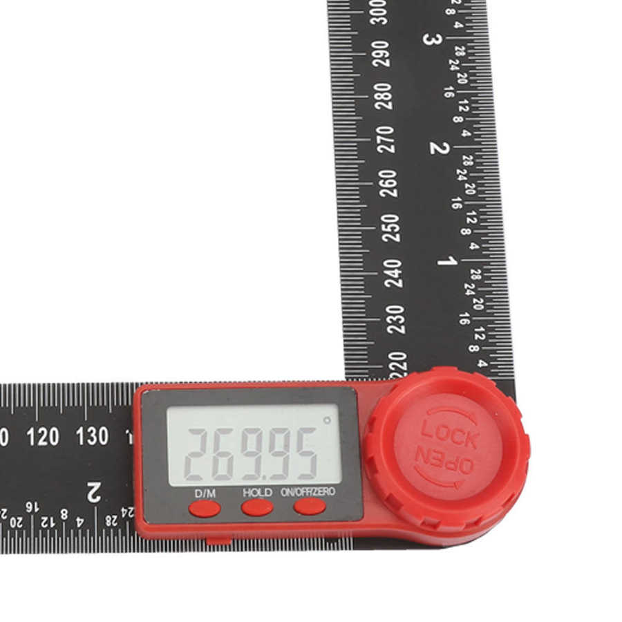 0-360° Digital Angle Finder Ruler Protractor Measure Meter Stainless Steel GD