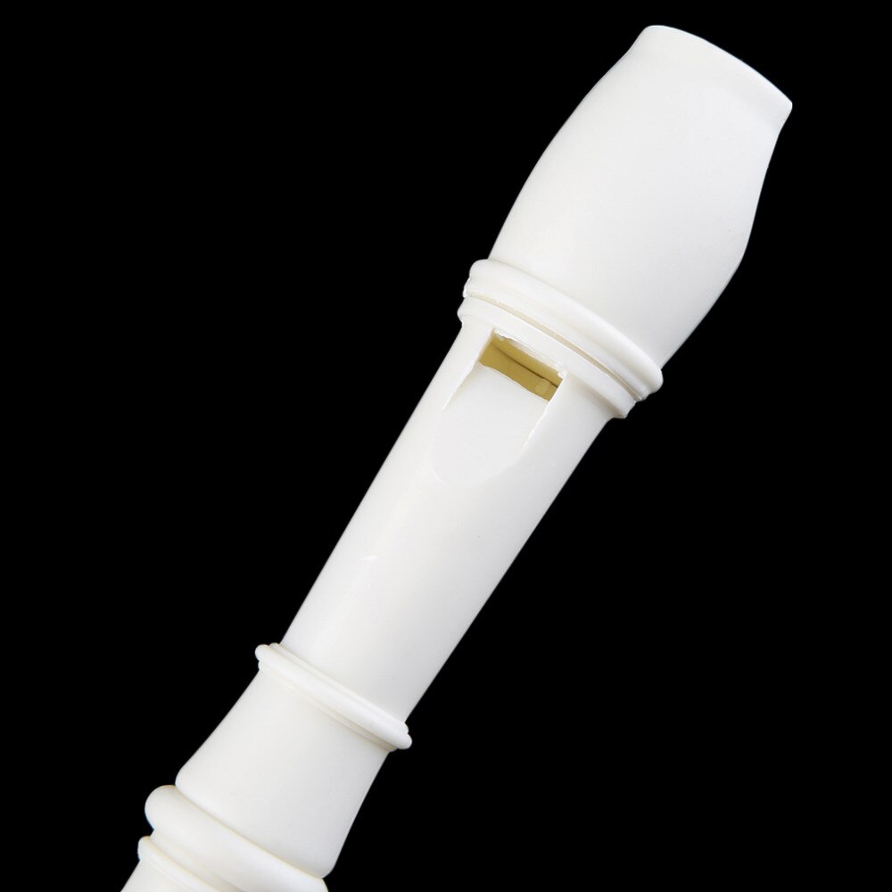 Instrument en plastique blanc 6 trous flûte à bec Soprano musicale longue