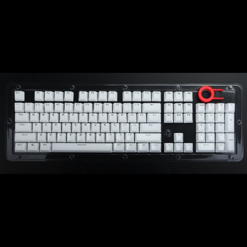 Keyboard Cap 104-Key Mechanical Keyboard Crystal Keycap Set Light Transmissive for Cross-Axis Keyboard