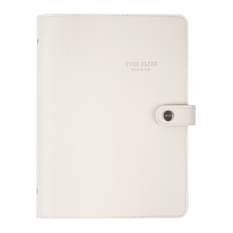 Macaron Cute Spiral Notebooks Stationery Fine Office School Personal Agenda Organizer Binder Diary Weekly Planner B5: White / B5 With Inner Page