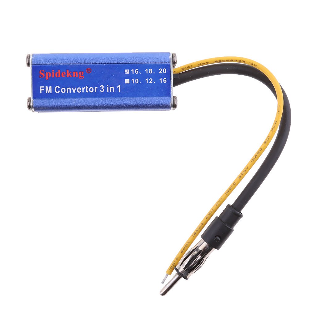 Transmetteur Radio FM MP3 16MHz en aluminium bleu, convertisseur et transmetteur, dc 12v