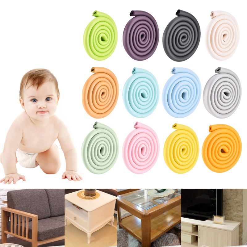 2m Baby Safety Corner Desk Guard Rubber Table Protection Kids U Shaped Soft Edge