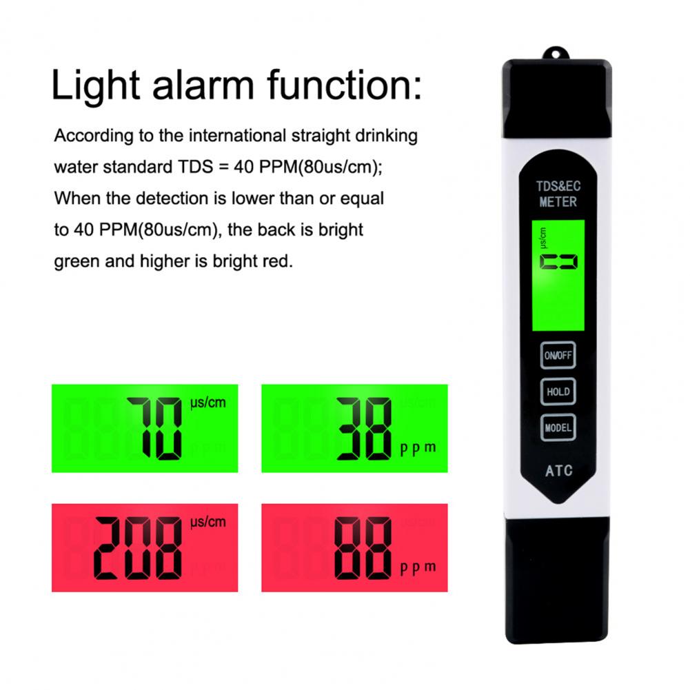 Practical Water Meter High Accuracy Automatic Lock Convenient Digital PH Tester for Drinking Water